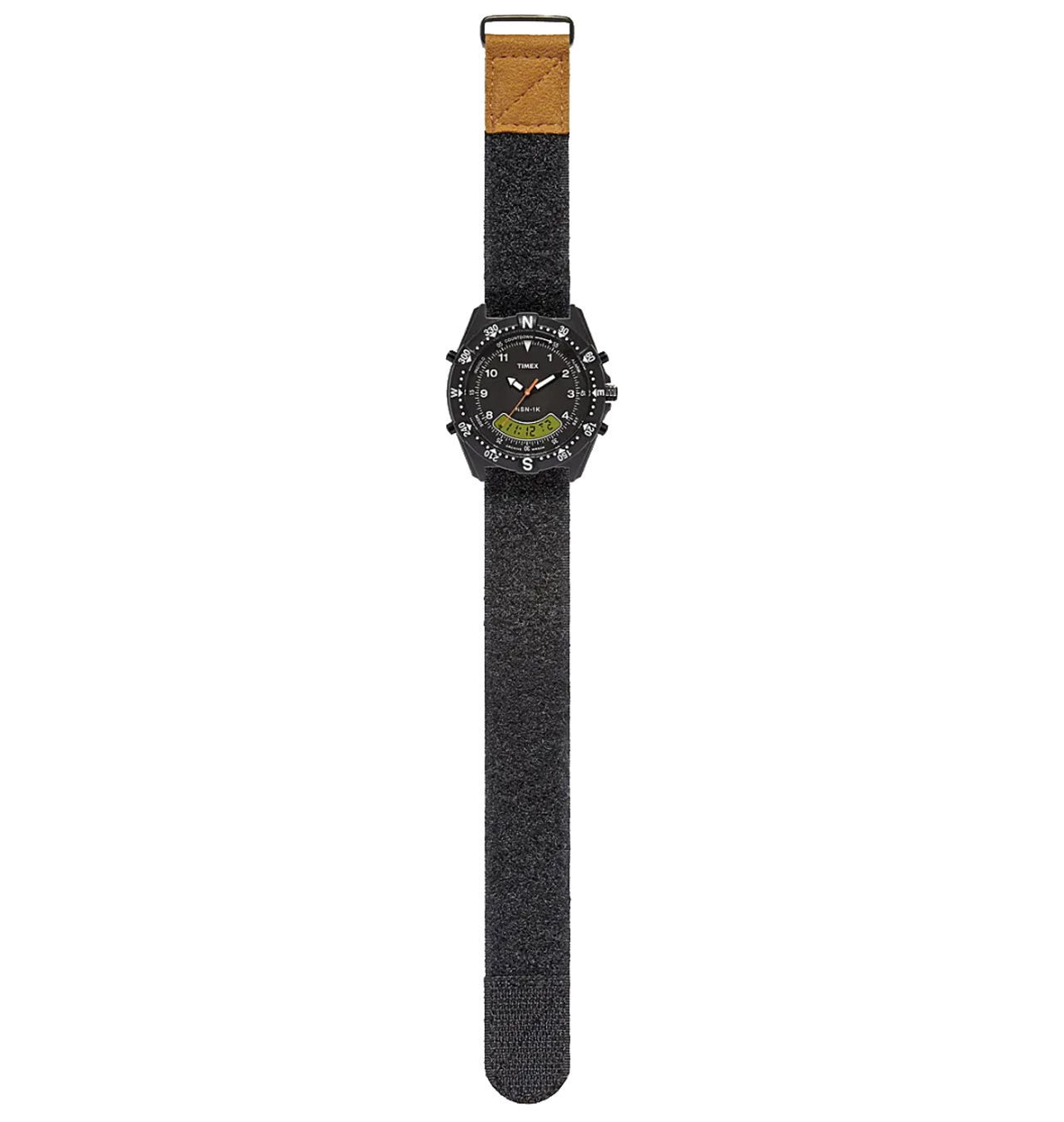 Timex - NSN-1K 39mm Velcro Fabric Strap Watch - Black