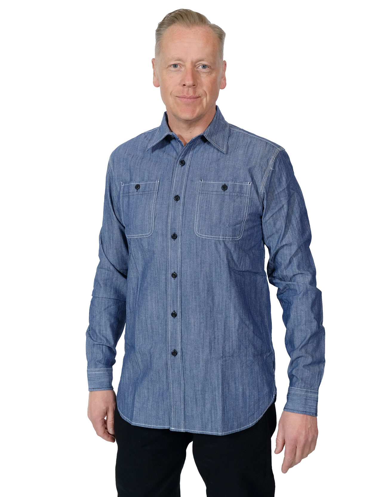 Triumph Motorcycles - Axle Chambray Worker Shirt - Indigo