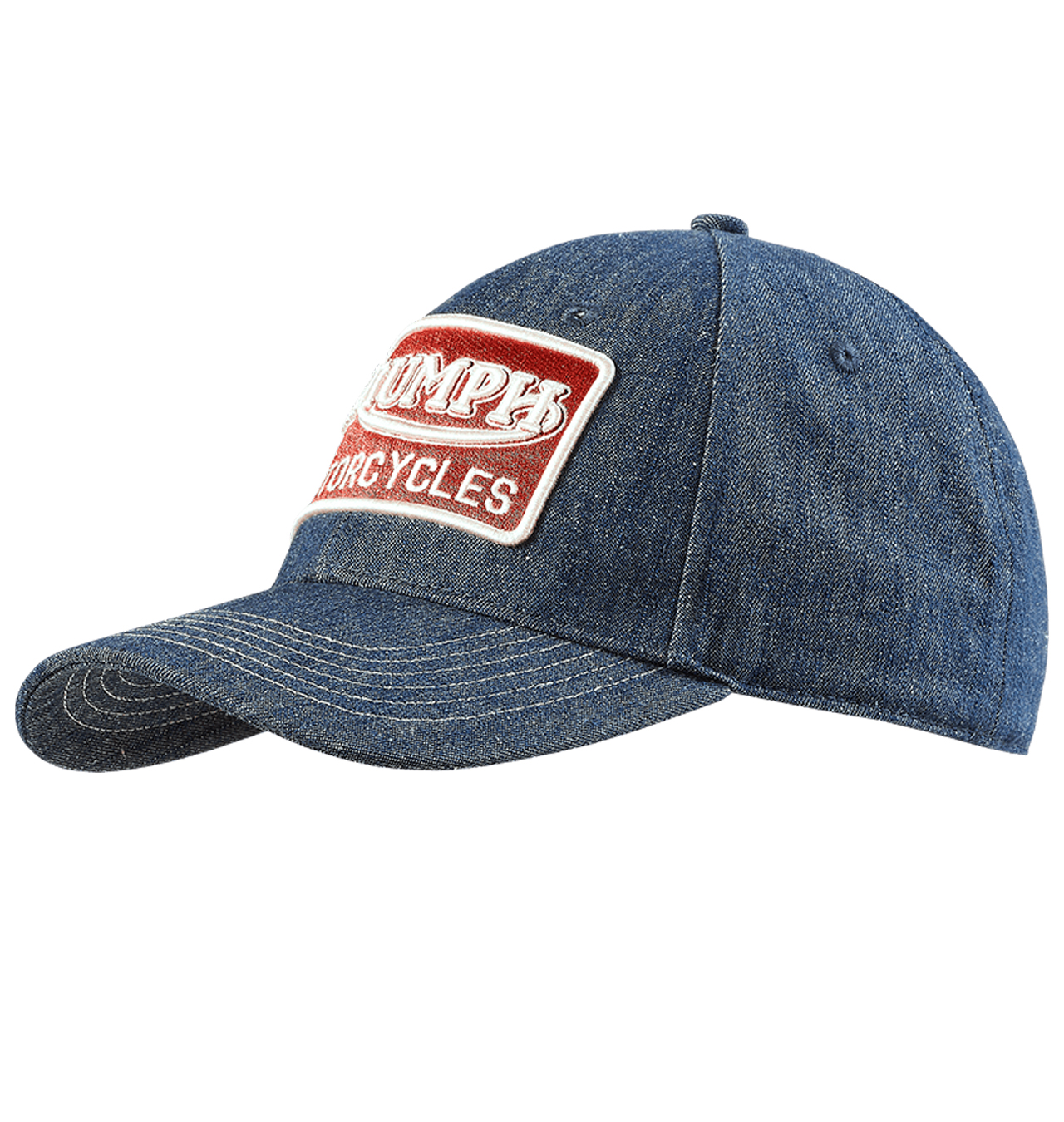 Triumph Motorcycles - Forecourt Denim Cap With Embroidered Badge - Denim