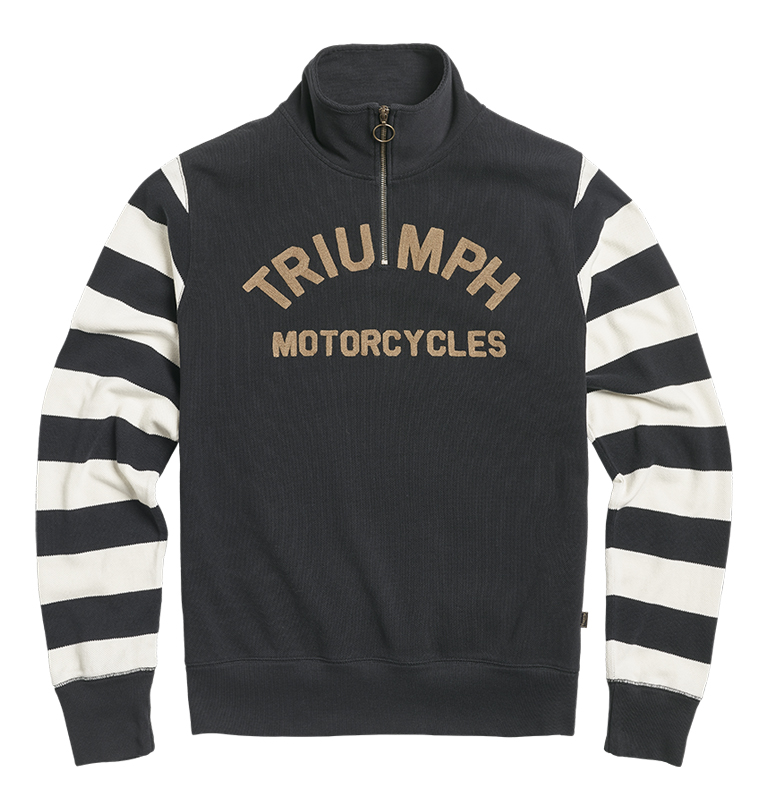 Lucky Brand Triumph Motorcycles Full Zip Men's Pure Cotton Sweater XXL EU  Black 