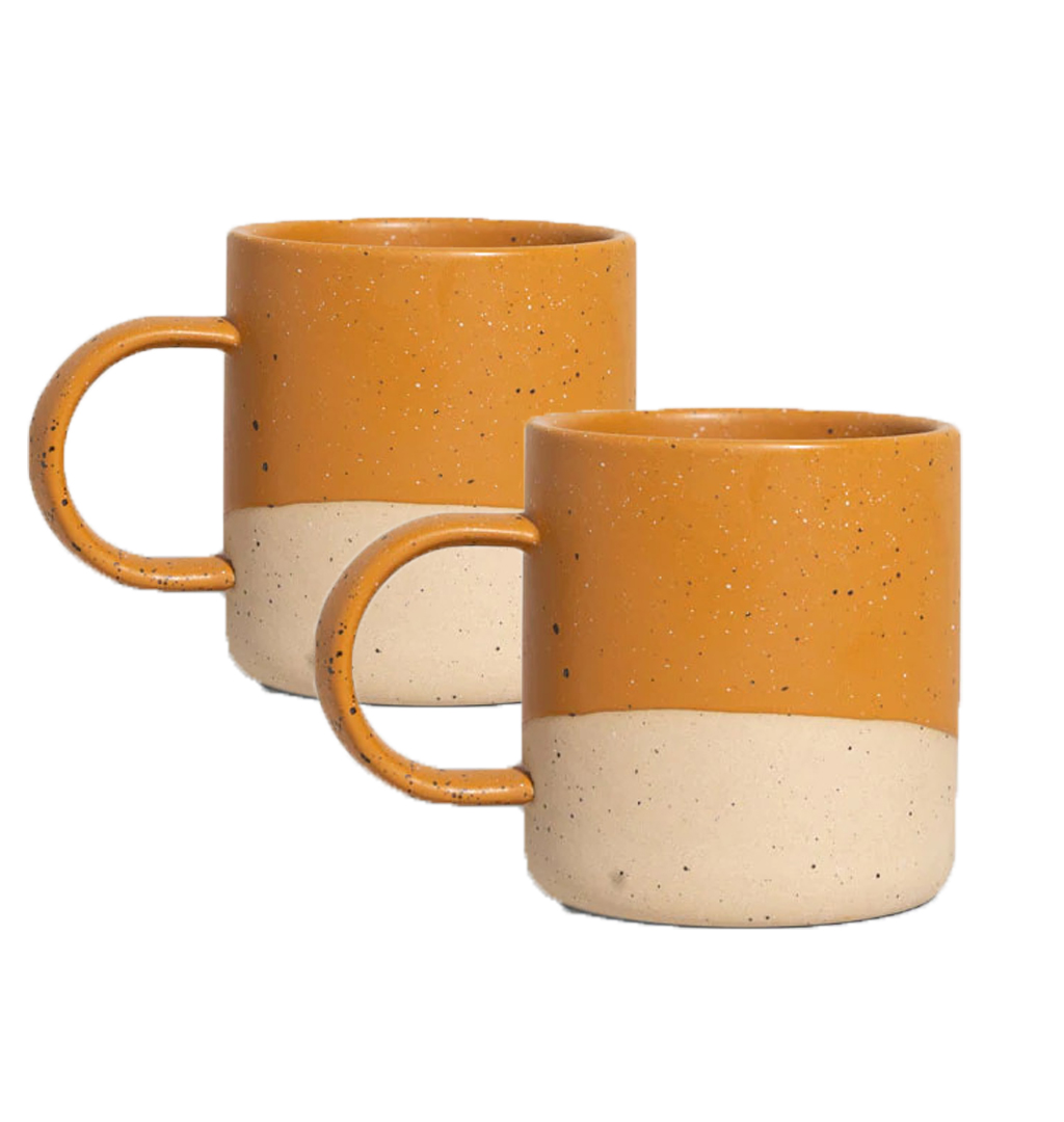 United by Blue - 8 oz. Stoneware Mug 2 Pack - Caramel