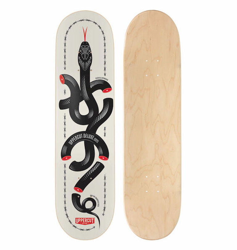 Uppercut-Deluxe---Cut-Snake-Skateboard-Deck1
