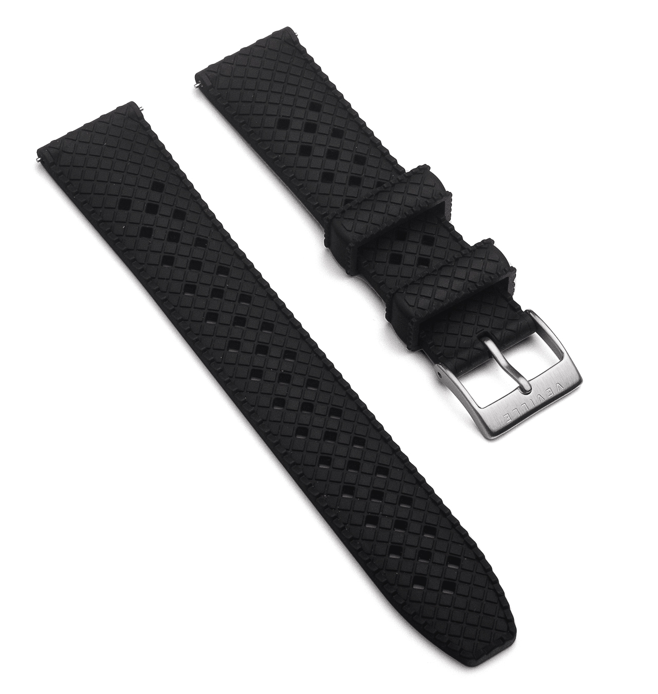 VeVille - Thunder Black Tropic Rubber Watch Band