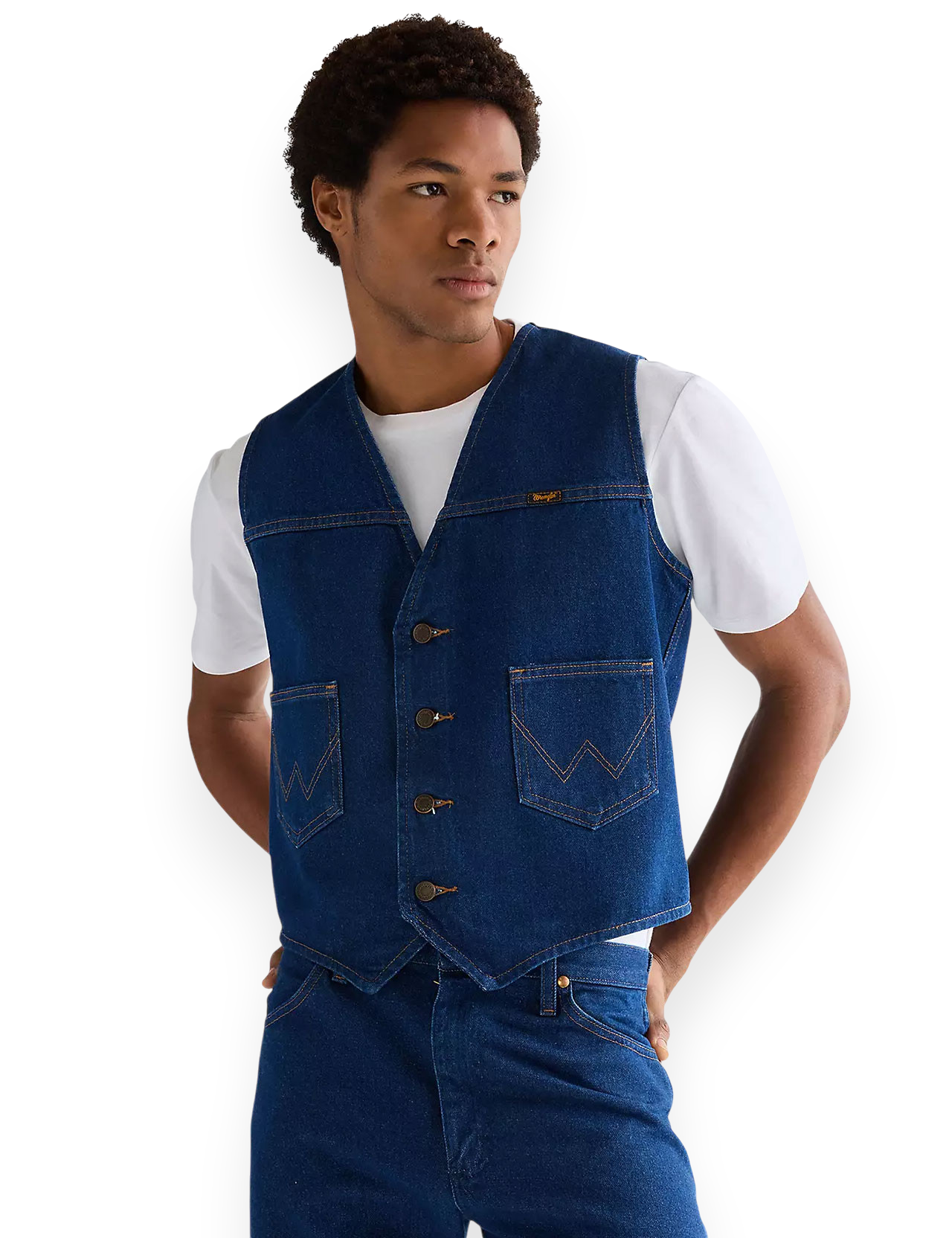 Wrangler - Cowboy Cut Denim Vest - Washed Indigo