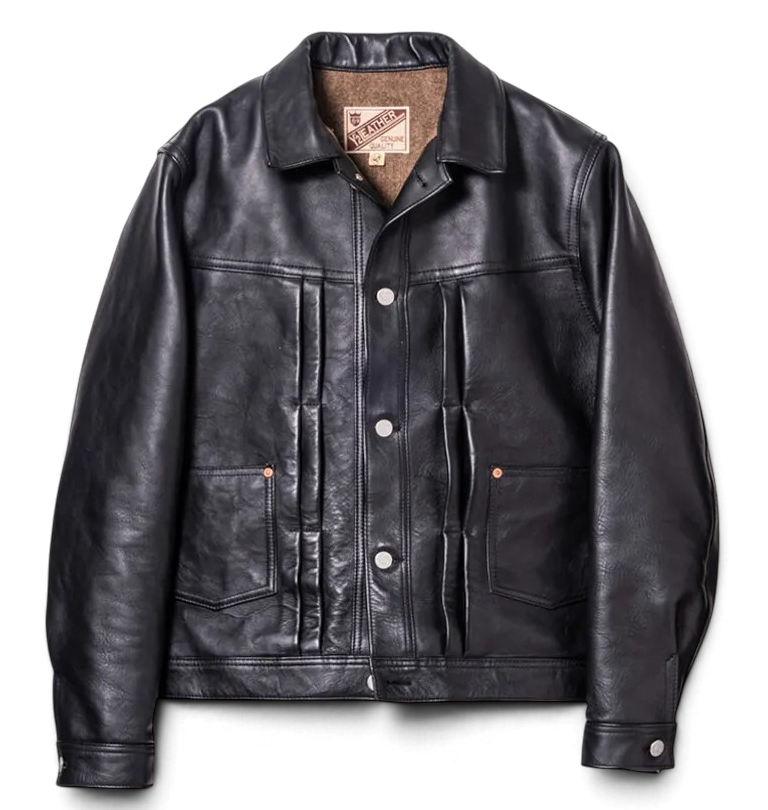 Y2 Leather - Sumi Dyed Horse Leather 50s Type II Jean Jacket