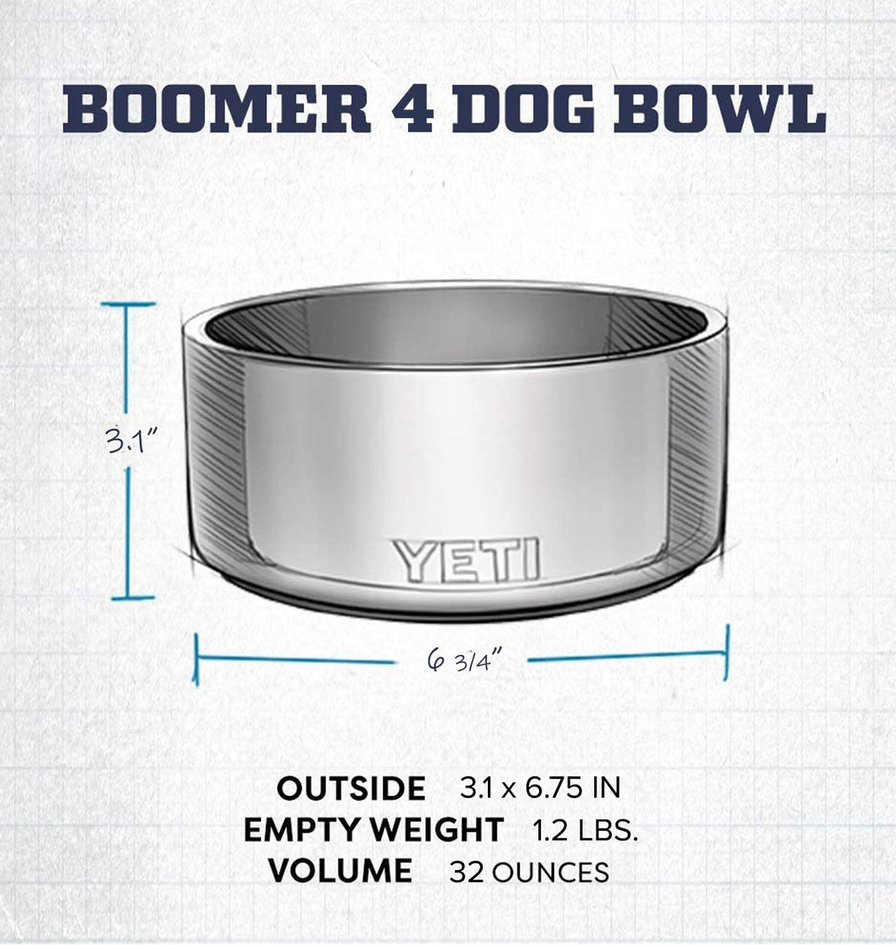boomer 4 dog bowl