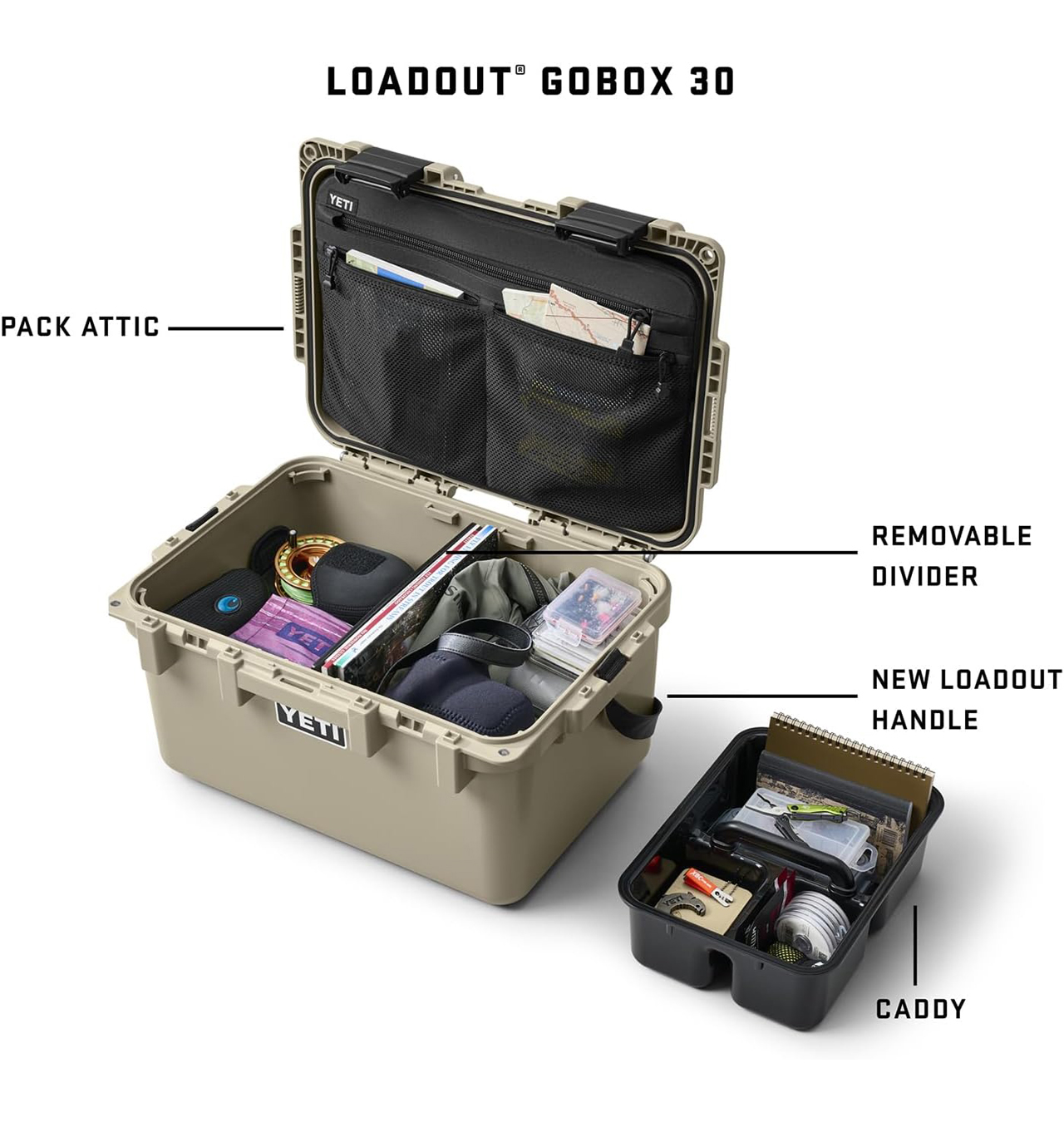 Yeti - Loadout® Gobox 30 Gear Case - Charcoal