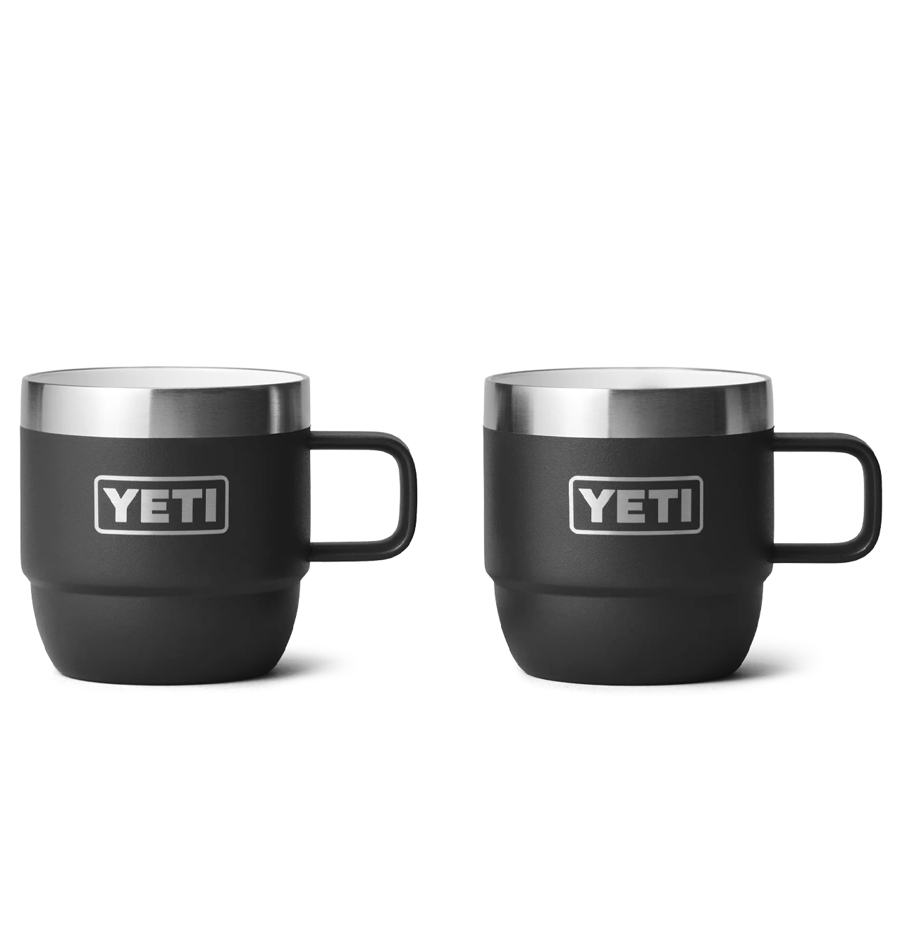 Yeti - Rambler 6 oz (177 ml) Espresso Stackable Mugs - Black (2 PK)