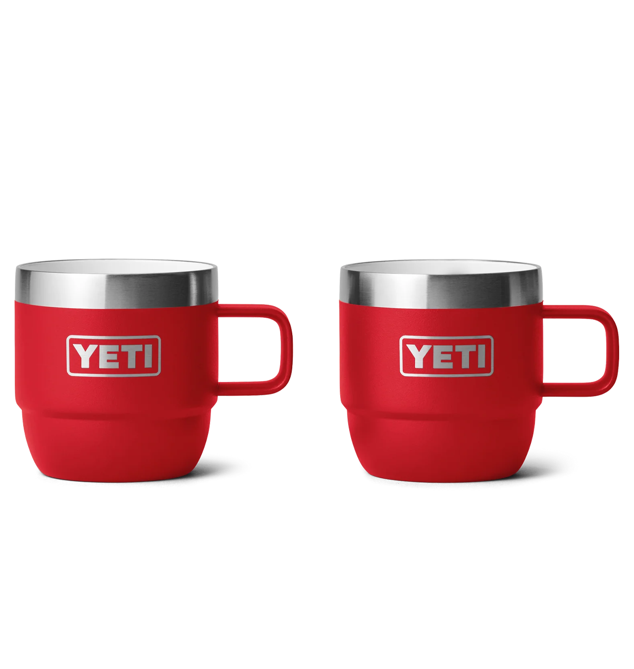 Yeti - Rambler 6 oz (177 ml) Espresso Stackable Mugs - Rescue Red (2 PK)