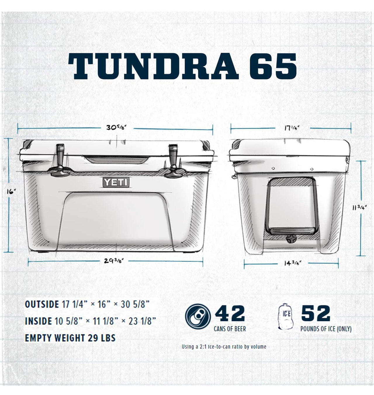 Yeti Tundra 65 Hard Cooler White