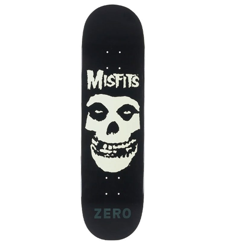Zero x Misfits - Fiend Skull Skateboard Deck GITD - 8.5"