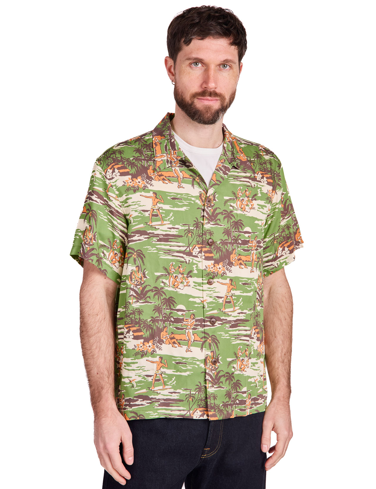 Micky Oye - A Touch of Hawaii Forest Aloha Shirt