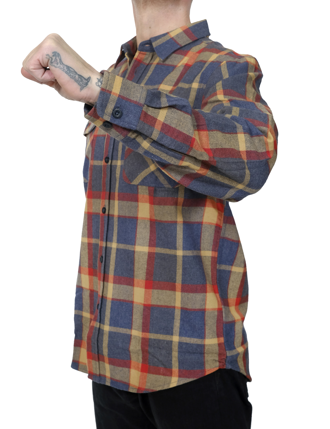 Brixton - Bowery Flannel Shirt - Blue/Red