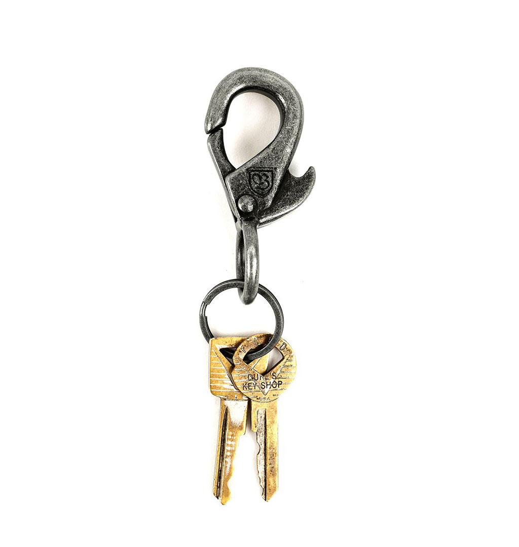Brixton Gunner Key Clip antique Nickel