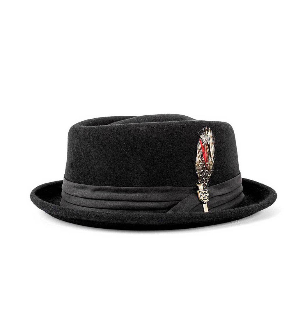Brixton - Stout Pork Pie Hat - Black