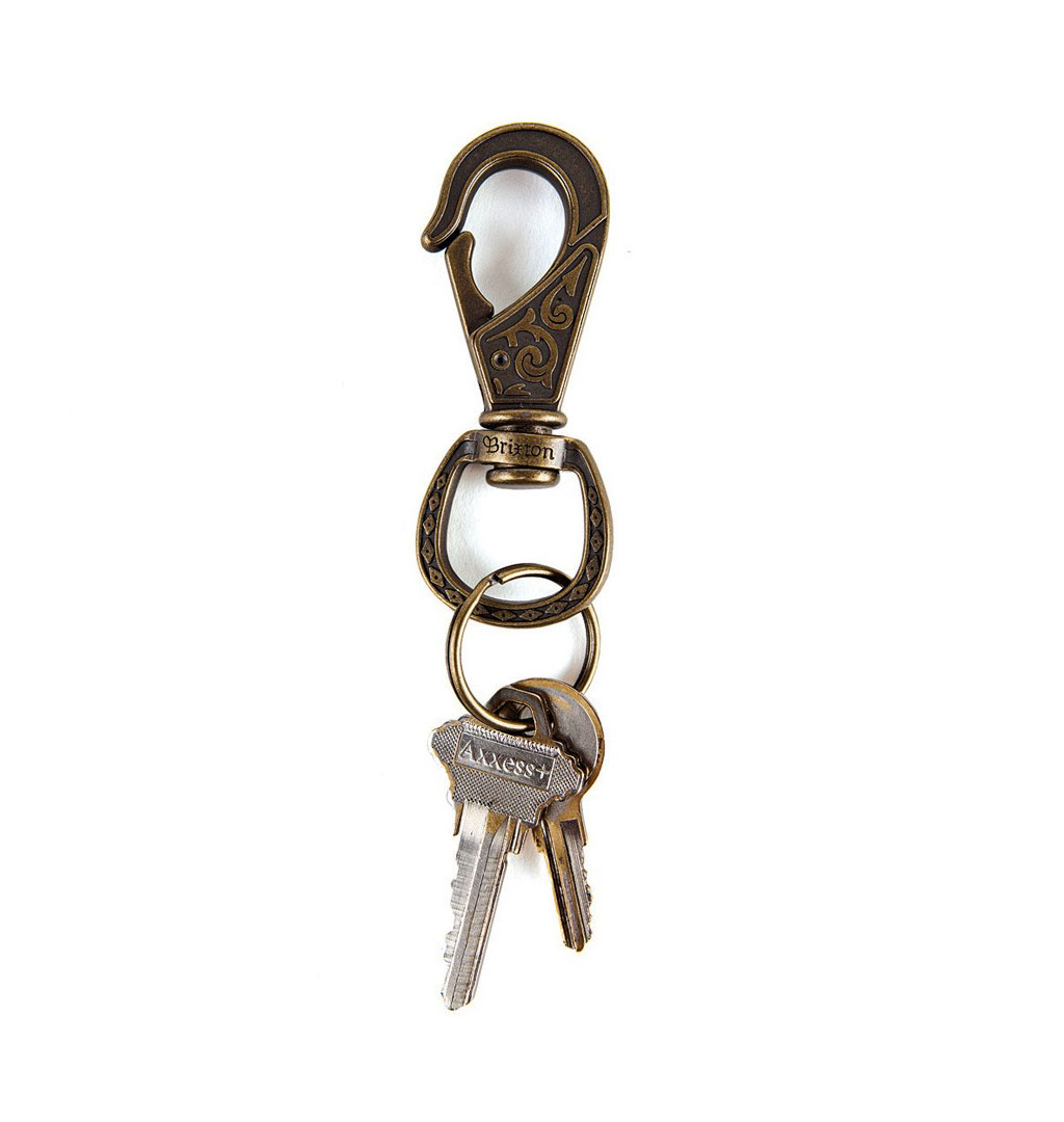 Brixton - Scroll Key Chain - Antique Bronze