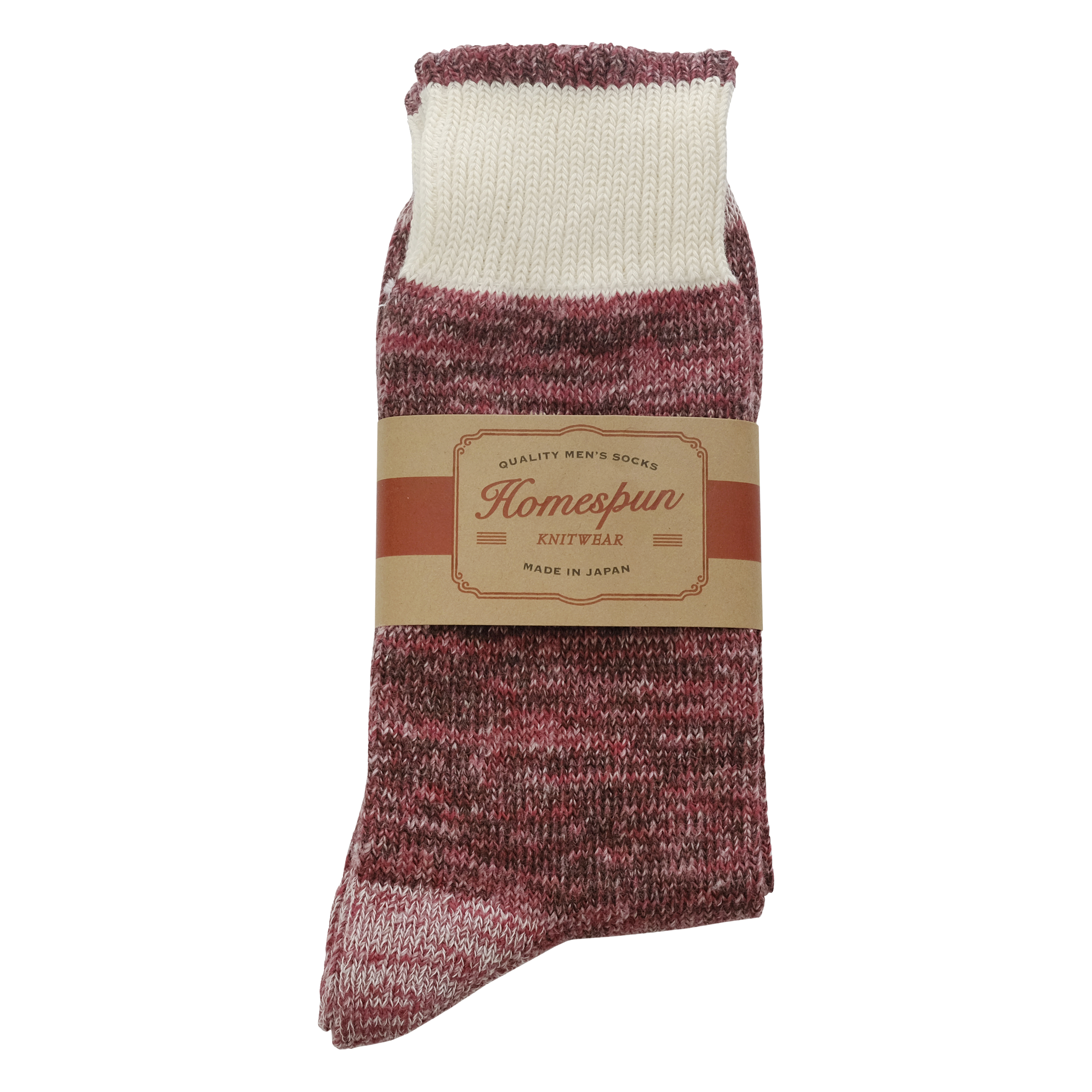 Homespun Knitwear - Lot 011 Dustbowl Work Socks - Burgundy