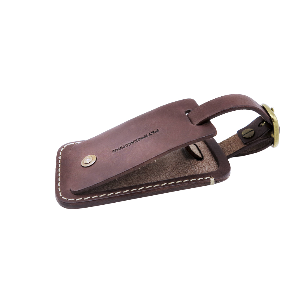 Flying Zacchinis - Dion Luggage Tag - Brown