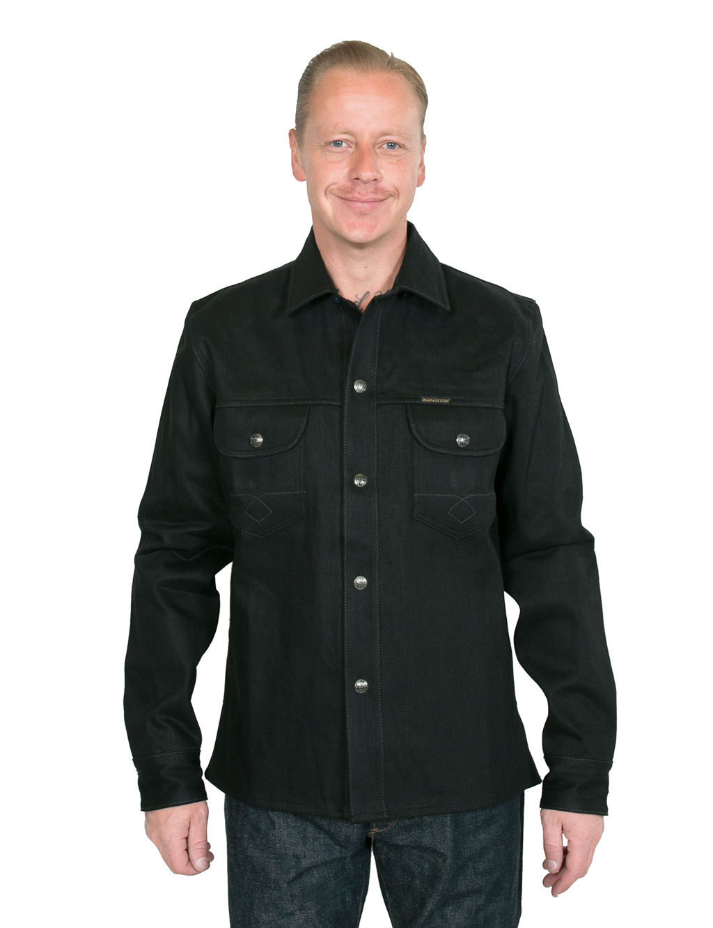 Indigofera - Copeland Over Shirt - Black Gunpowder - 14oz