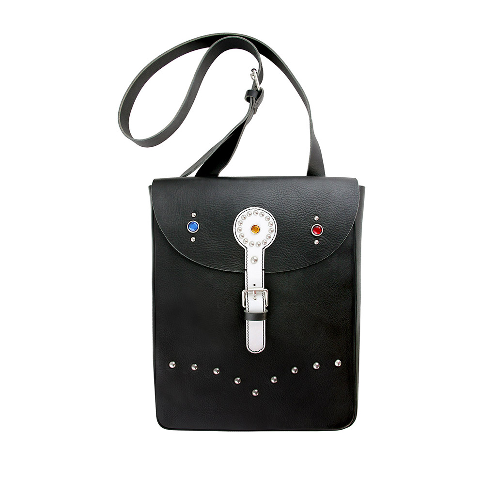 leather studded bag