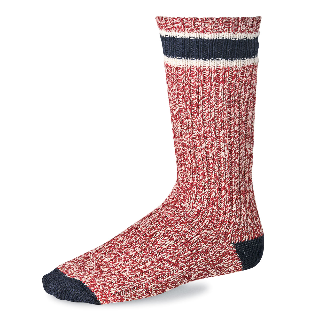Red Wing - Wool Ragg Crew Boot Sock - Red/Navy