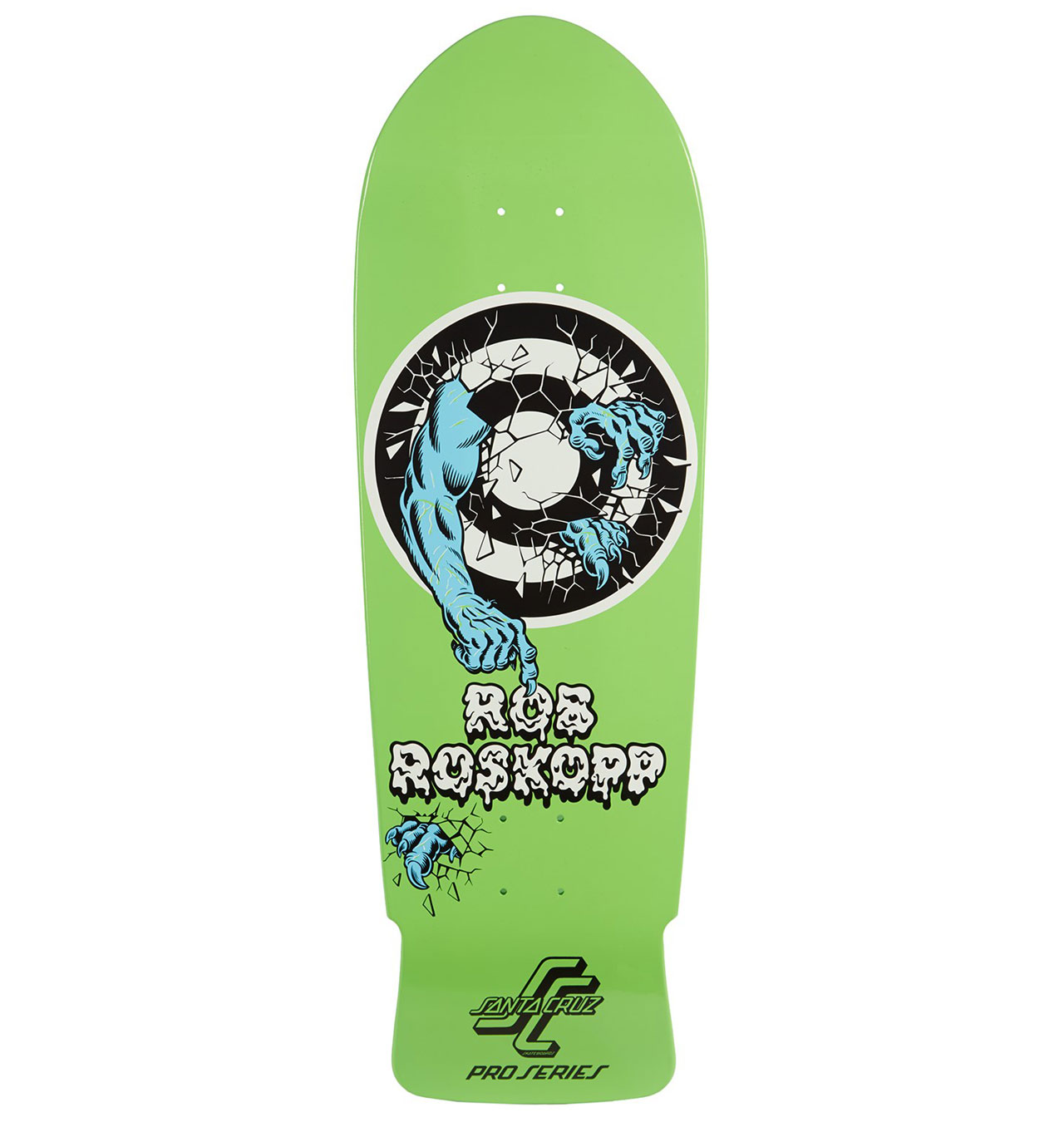 Santa Cruz - Rob Target 2 Green Fluorescent Reissue Skateboard Deck 10.0