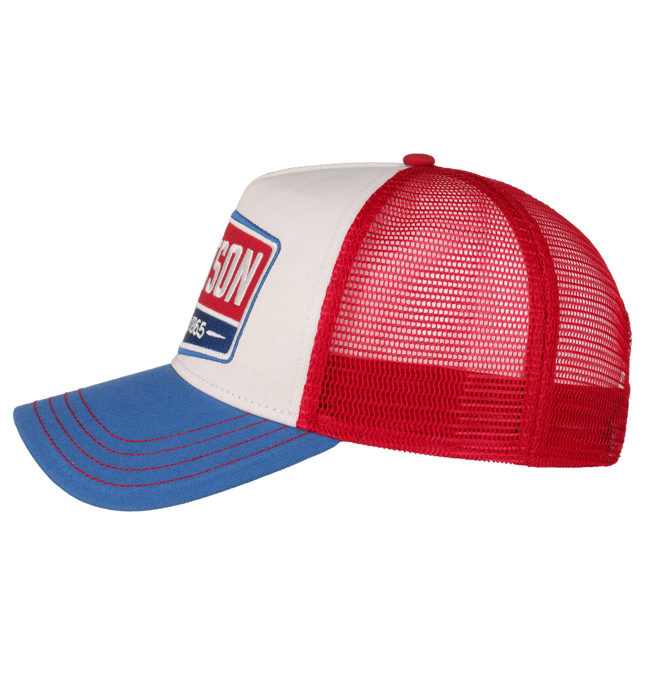 red white blue cap