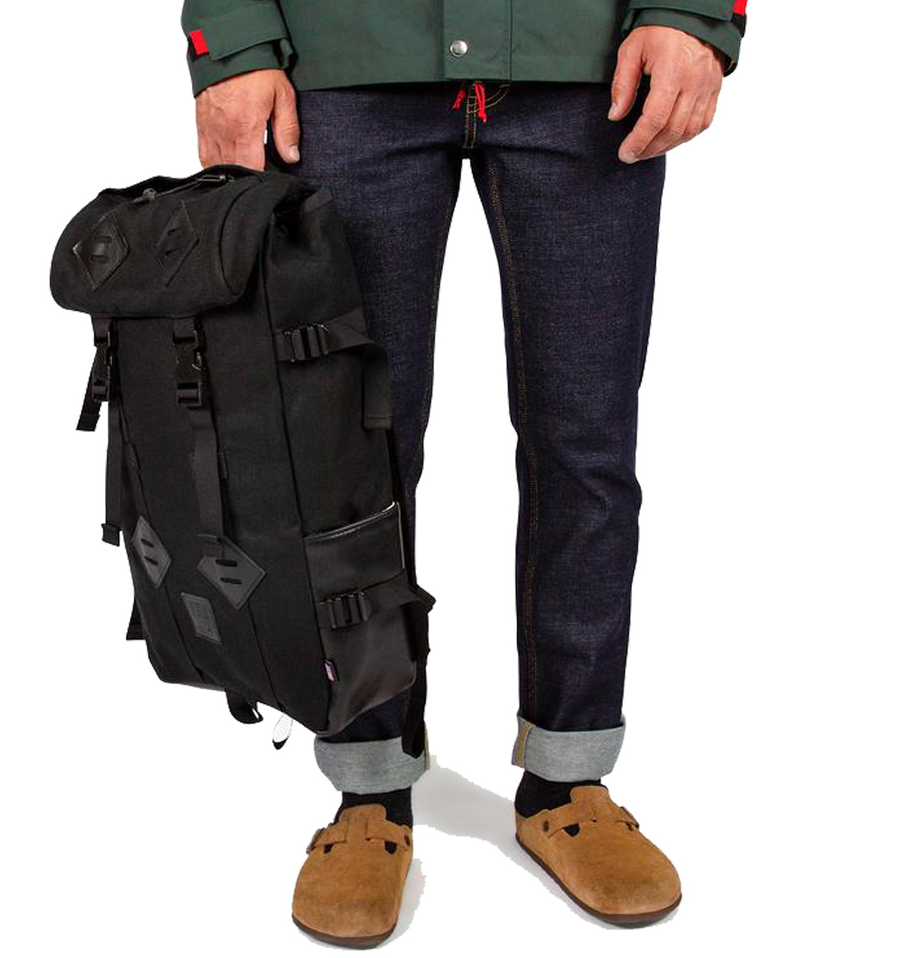 Topo Designs Heritage Klettersack Black Canvas Black Leather