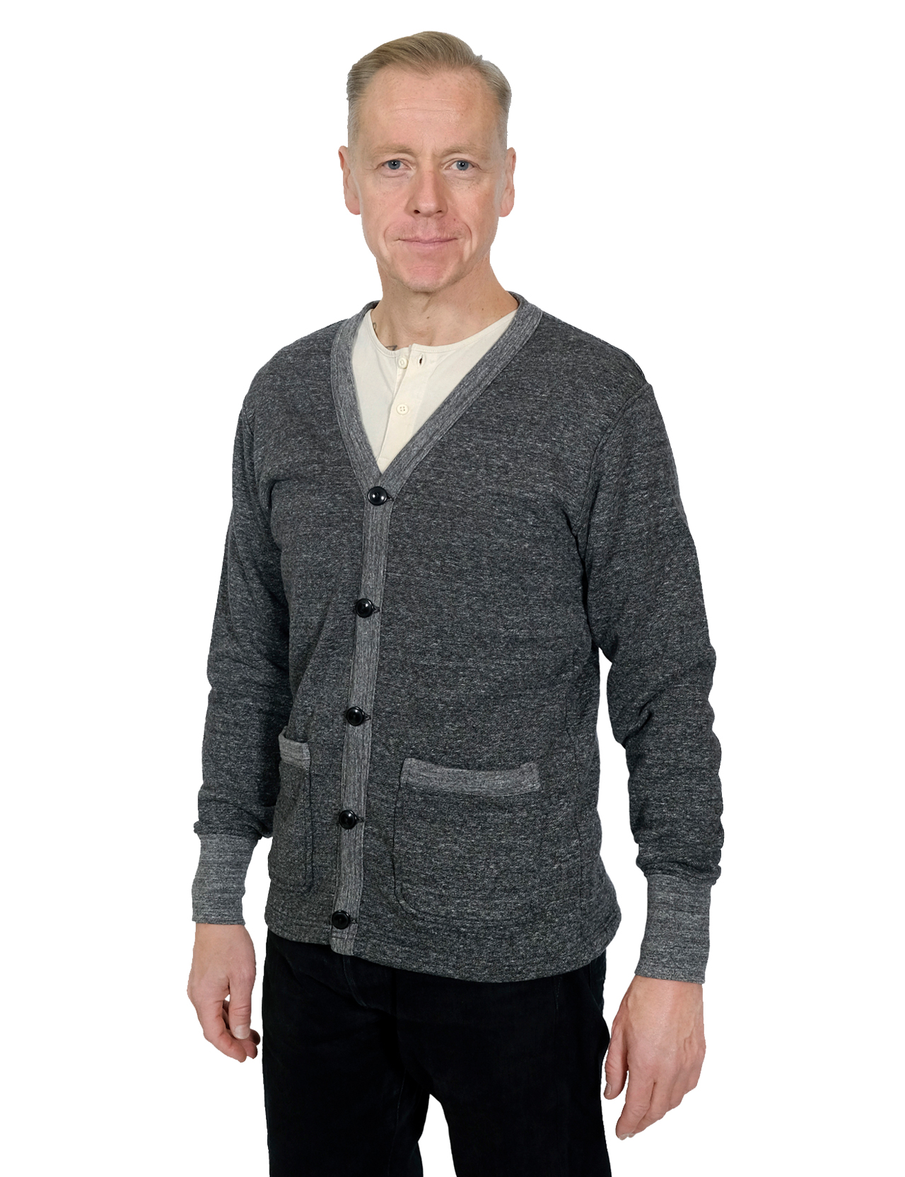 National Athletic Goods - Varsity Cardigan - Granite