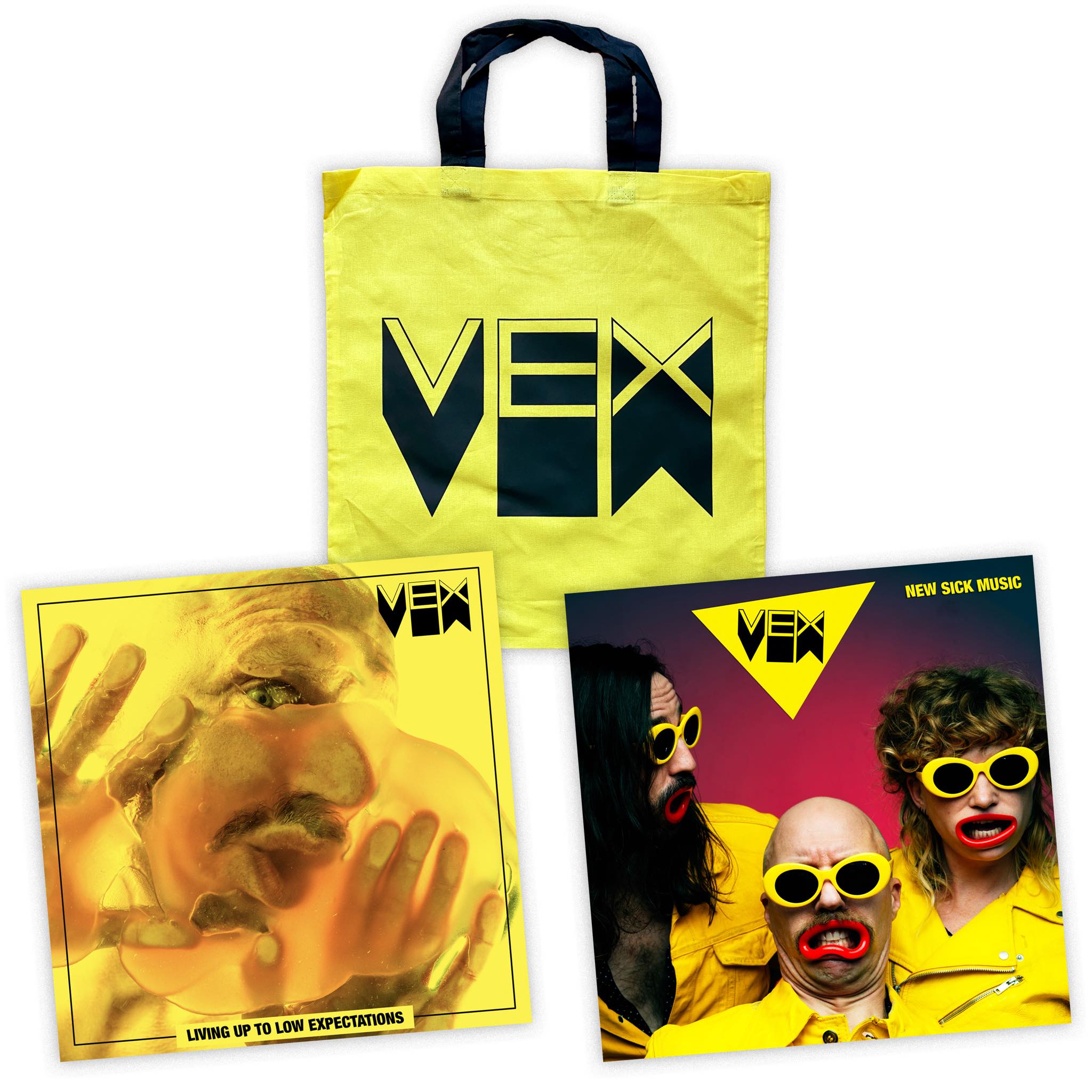 VEX - New Sick Muisc/Living up to low expectations + Tote Bag SUPER BUNDLE