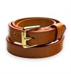 Allevol - Narrow Leather Belt - Chestnut