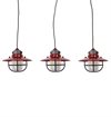Barebones - Edison Pendant String Lights - Red
