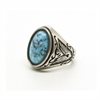 Black Pearl Creations - Kingman Turquoise Signet Ring