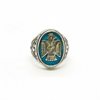 Black Pearl Creations - Turquoise Thunderbird Signet Ring