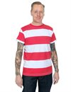 Blue Blanket - TS4 Striped T-shirt - White/Red