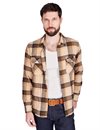 Brixton - Bowery Flannel Shirt - Sand/Black