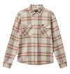 Brixton - Bowery Flannel Shirt - White Smoke/Yellow/Casa Red