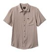 Brixton - Charter Herringbone Stripe Woven Shirt - Off White/Bison