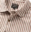 Brixton - Charter Herringbone Stripe Woven Shirt - Off White/Bison