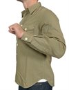 Captain Santors - Navy Herringbone Shirt - Olive