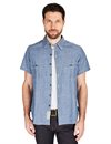 Chesapeakes - Buzz Short Sleeve Chambray Shirt - Blue