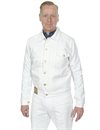 Dubbleware - Lyonnaise Selvedge Herringbone Denim Jacket - White