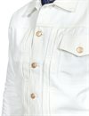 Dubbleware - Lyonnaise Selvedge Herringbone Denim Jacket - White