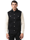 Eat Dust - Fit 736 Bloodline Selvage Jeans Vest - Black 14oz