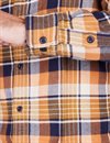 Filson - Vintage Flannel Work Shirt - Navy/Cumin Red