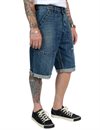 Fleurs De Bagne - Denim Cargo Heavy Used Shorts - Faded Indigo