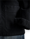 Fleurs De Bagne - Le ´Bourgeron´ Moleskine French Chore Coat Jacket - Black