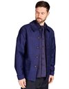 Fleurs de Bagne - Le Bourgeron Moleskine French Chore Coat Jacket - Prussian B
