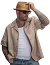 Fleurs-de-Bagne---Short-Sleeves-50s-Shirt---Azteque-Sand-1