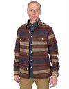 Freenote Cloth - Benson Classic Wool Overshirt - Brown Stripe